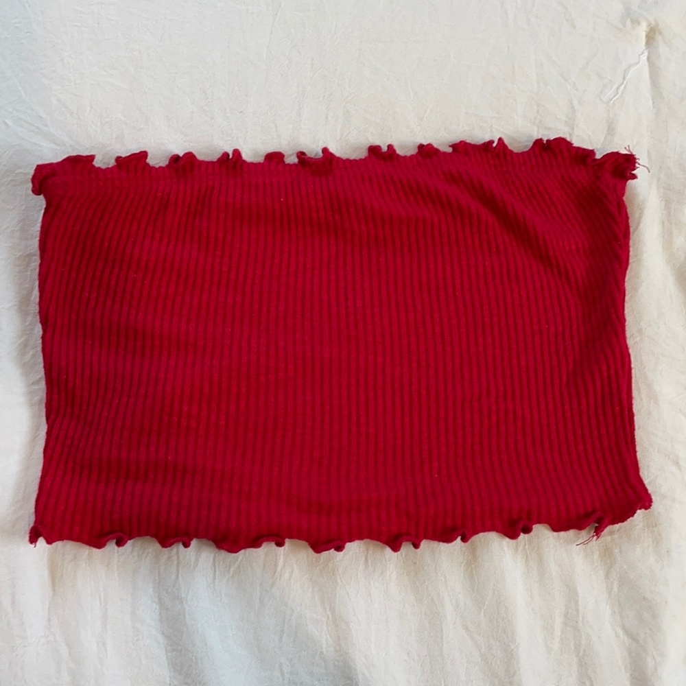 Ribbed tube top